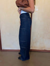 Wilma jeans med detaljer - Mørk denim