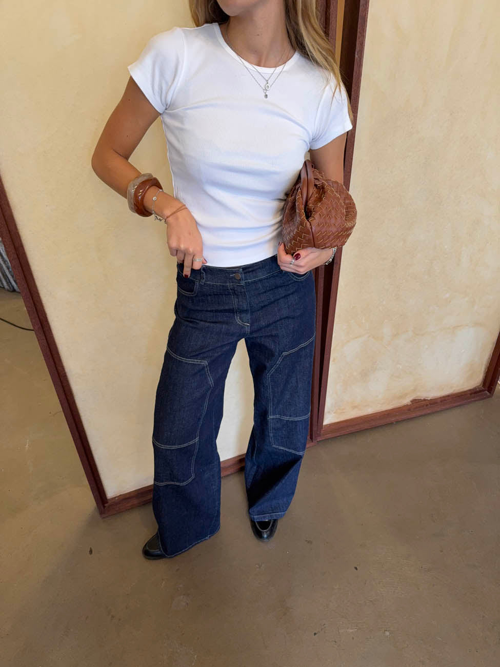 Wilma jeans med detaljer - Mørk denim