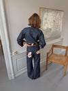 Suivinia jeans med koprint - Blå