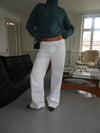 Kenny jeans med metalringe - Hvid
