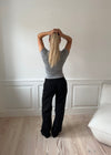 Tuva lavtaljede jeans - Sort