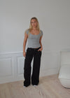Tuva lavtaljede jeans - Sort