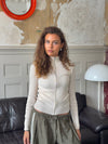 Carly kabelstrik med lynlås - Off white