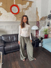 Carly kabelstrik med lynlås - Off white