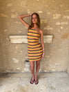Sumaria kjole - Gul/orange/brun