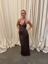Camillene kjole med blonder - Brun