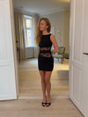 Ellatia kjole med blonder - Sort