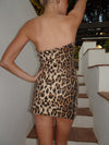 Katrina kjole med pallietter - Leopard