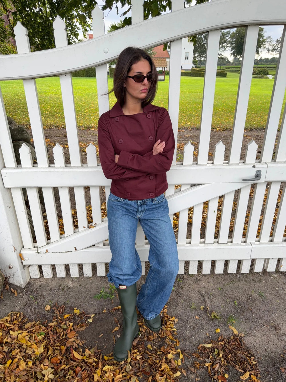 Faye kort trenchcoat - Bordeaux