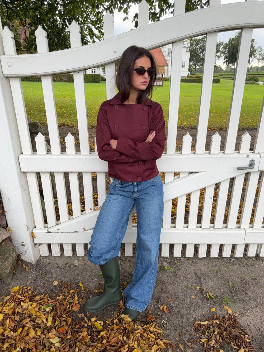 Faye kort trenchcoat - Bordeaux