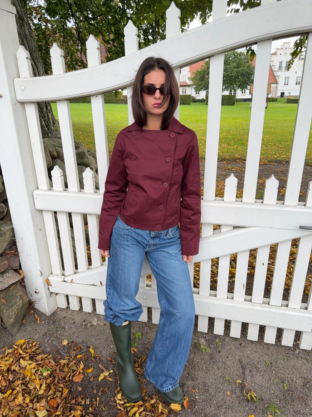 Faye kort trenchcoat - Bordeaux