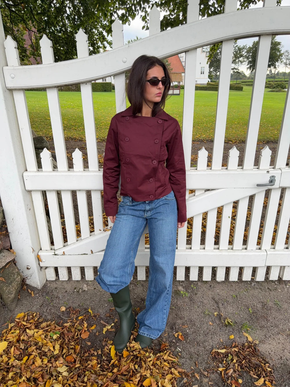 Faye kort trenchcoat - Bordeaux