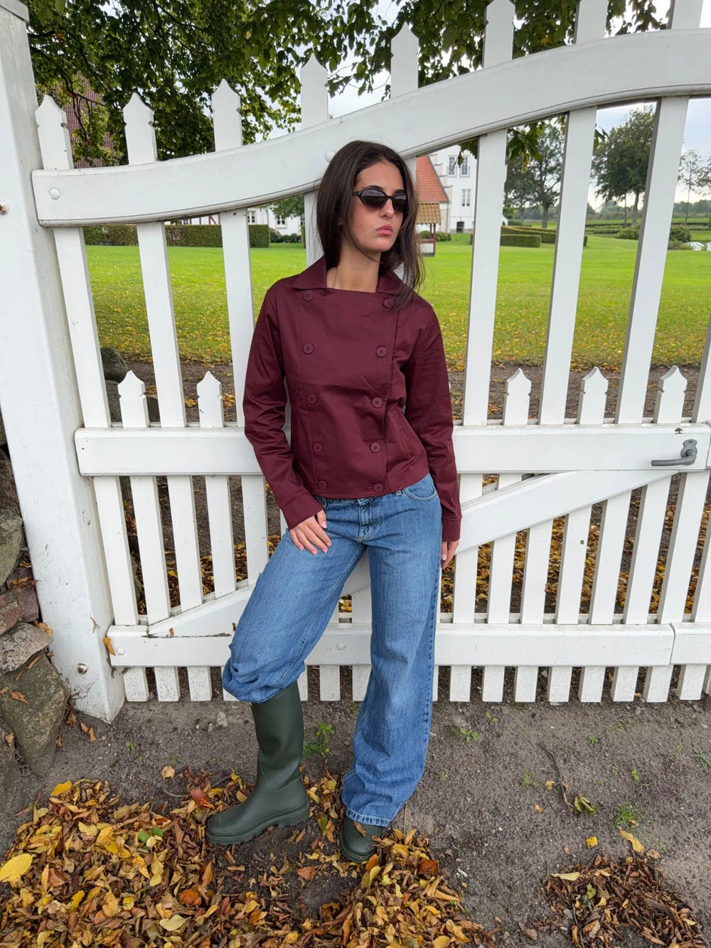 Faye kort trenchcoat - Bordeaux