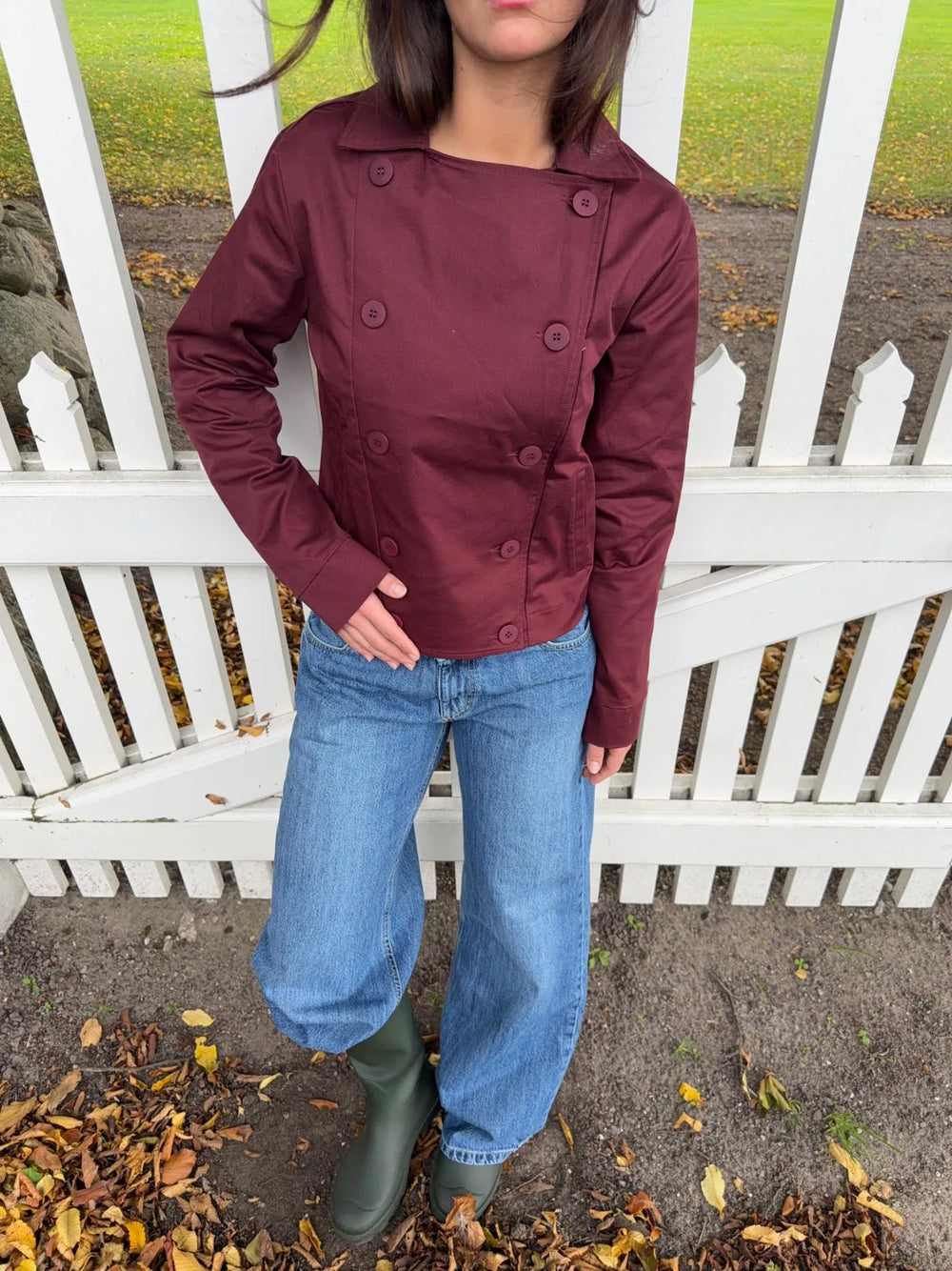 Faye kort trenchcoat - Bordeaux