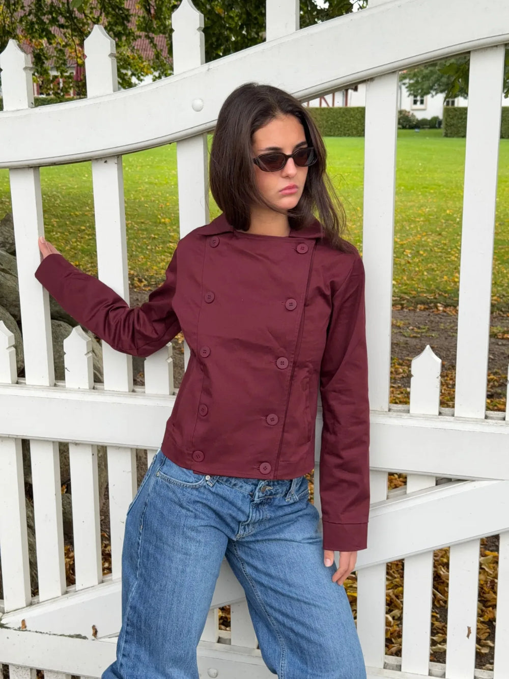 Faye kort trenchcoat - Bordeaux