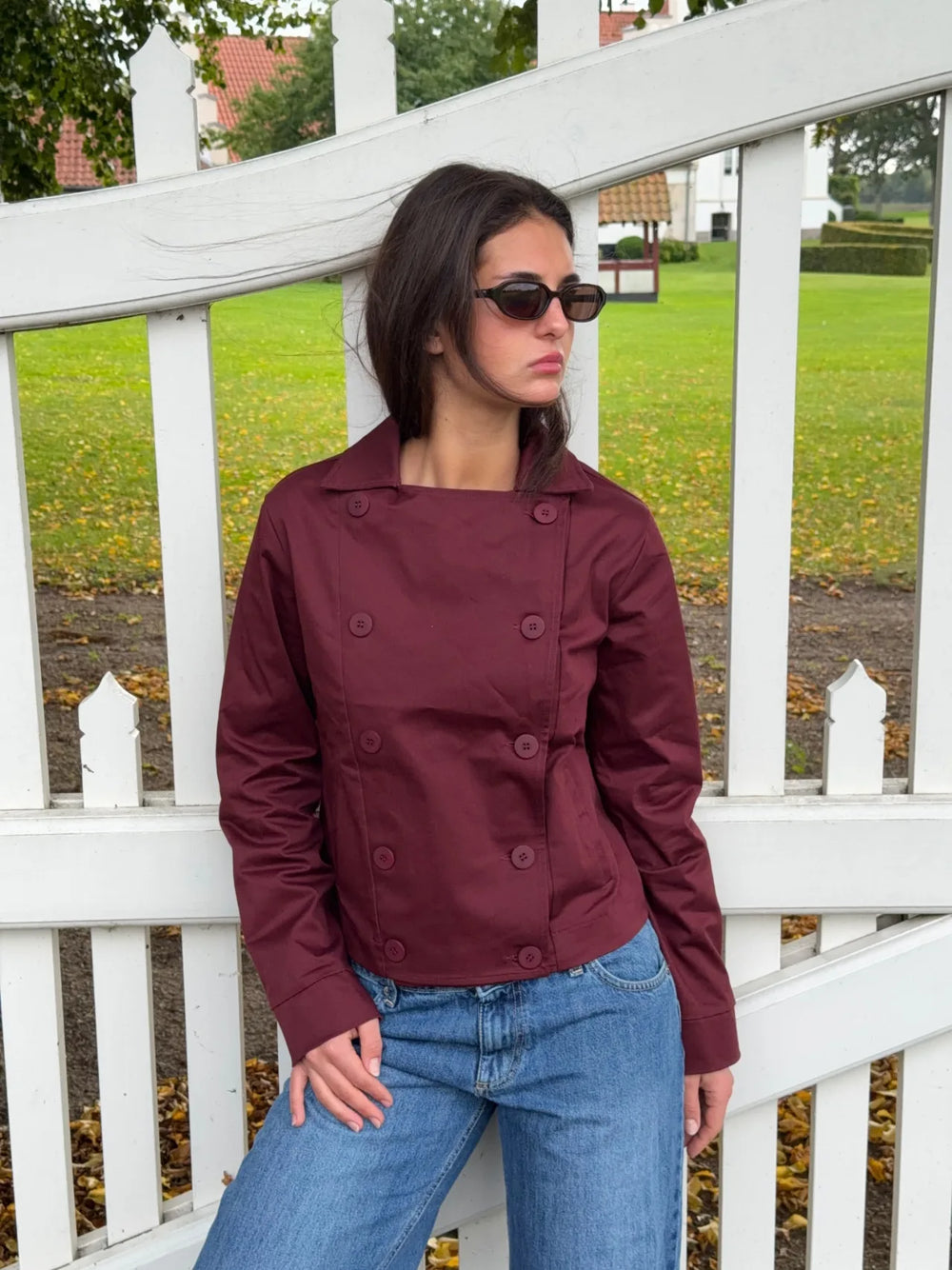 Faye kort trenchcoat - Bordeaux