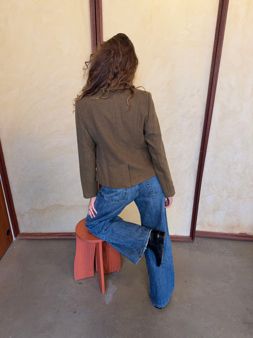 Anahita kort blazer - Kaki