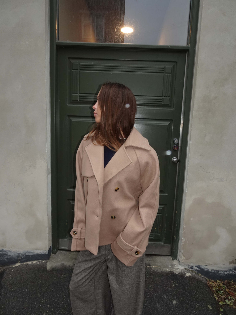 Patricia kort trenchcoat - Beige
