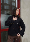 Patricia kort trenchcoat - Sort