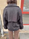 Patricia kort trenchcoat - Sort