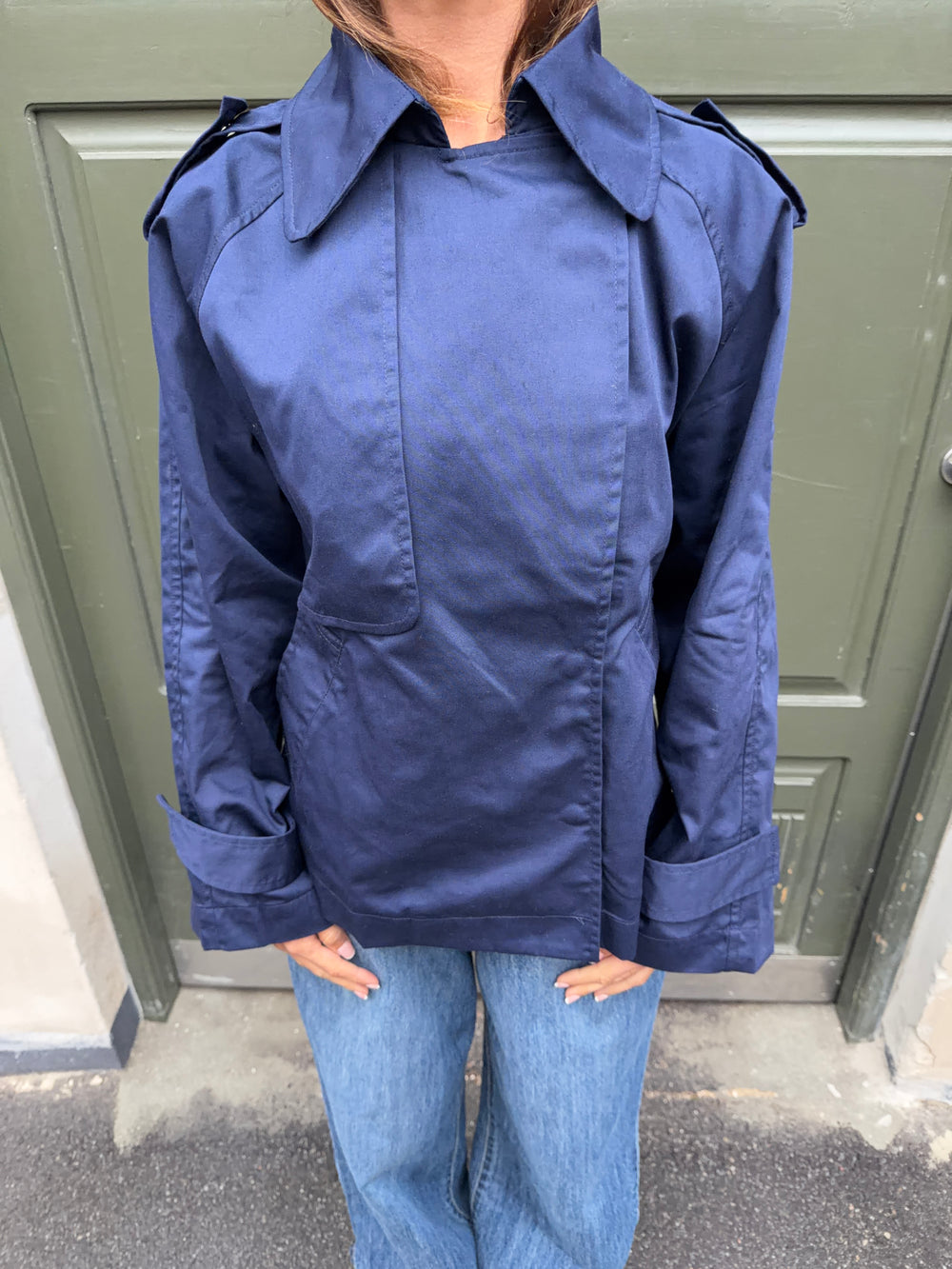 Tenny kort trenchcoat - Navy