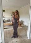 Flora maxikjole - Taupe