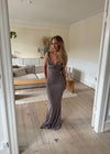 Flora maxikjole - Taupe