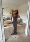 Flora maxikjole - Taupe