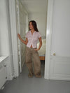 Selia lavtaljede jeans - Taupe
