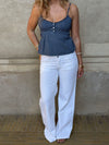 Kennie lavtaljede jeans - Hvid