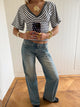 Scandivv lavtaljede jeans - Lys denim