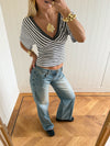 Scandivv lavtaljede jeans - Lys denim