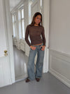 Tuva lavtaljede jeans - Lys denim
