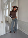Tuva lavtaljede jeans - Lys denim