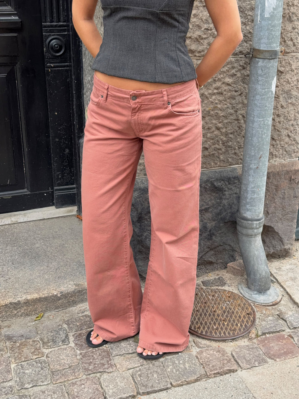 Audrena lavtaljede jeans - Rust