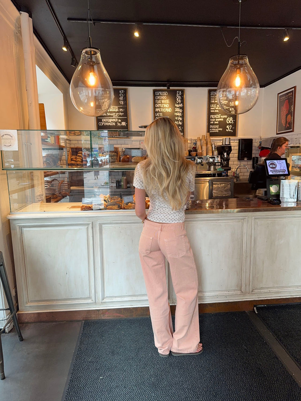 Emmaline lavtaljede jeans - Orange