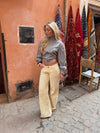Audrena lavtaljede jeans - Gul