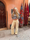 Audrena lavtaljede jeans - Gul