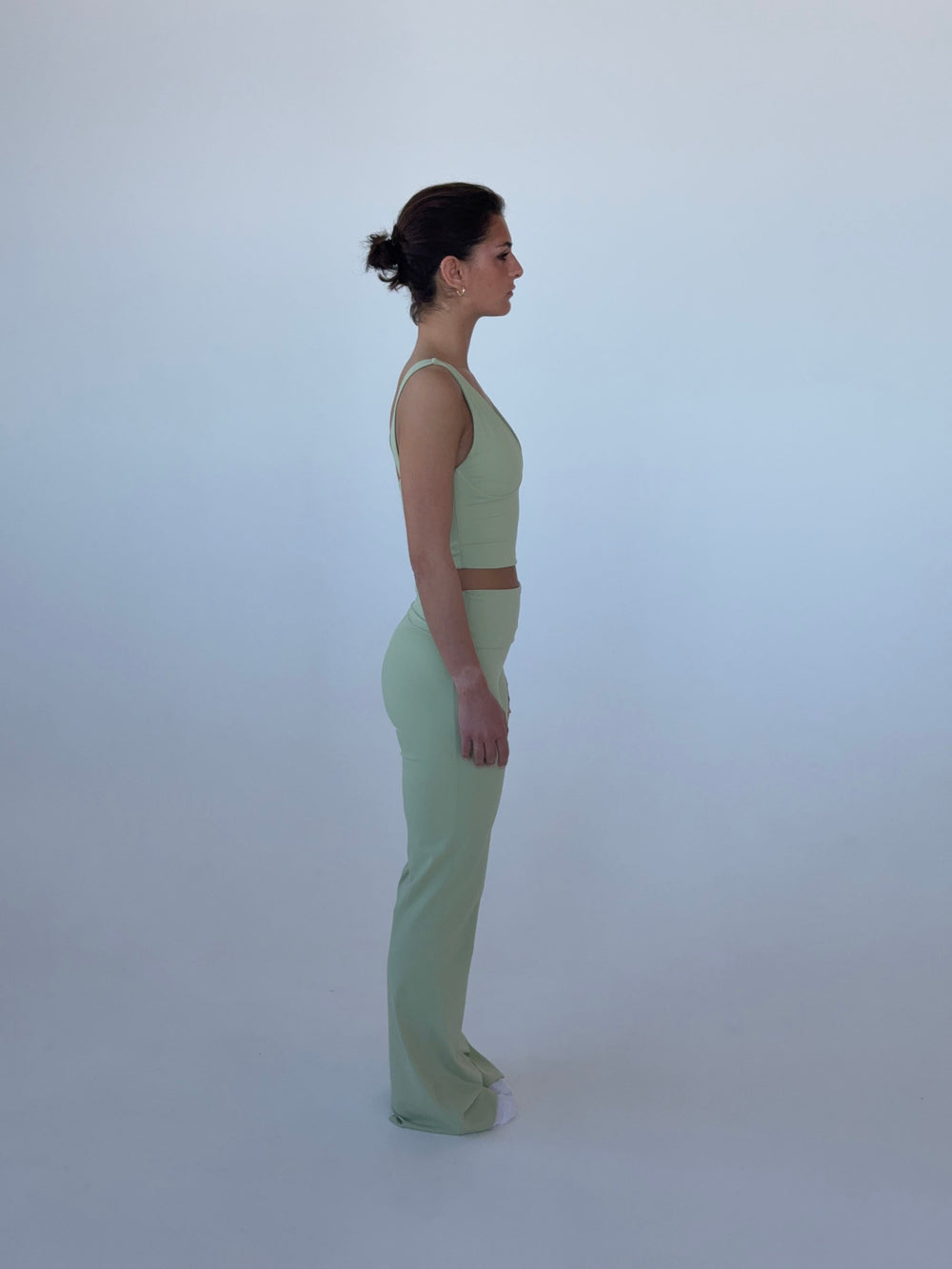 Essential flared pants - Matcha