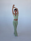 Essential flared pants - Matcha