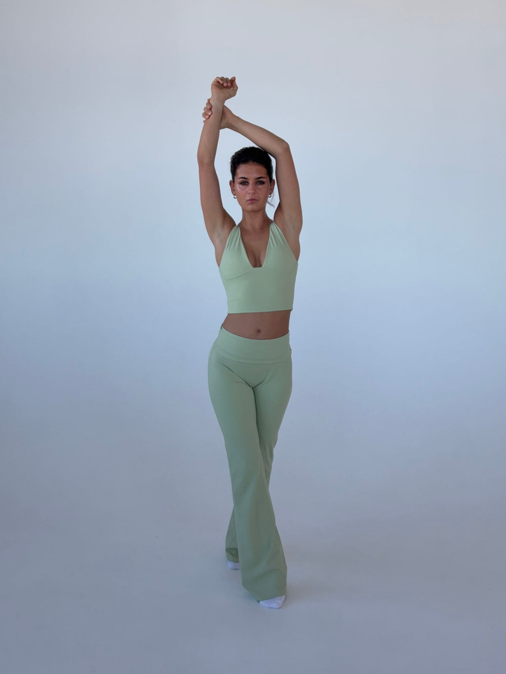 Essential flared pants - Matcha