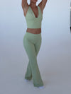 Essential flared pants - Matcha