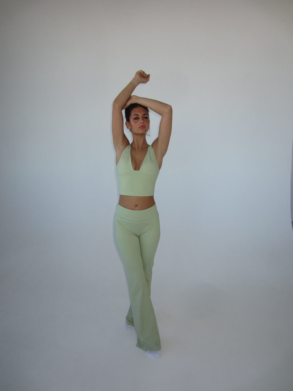 Essential flared pants - Matcha