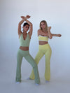 Essential flared pants - Matcha