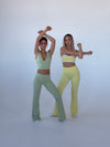 Essential flared pants - Matcha