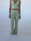 Essential flared pants - Matcha