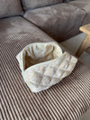 Honey lille toilettaske med mønster - Beige
