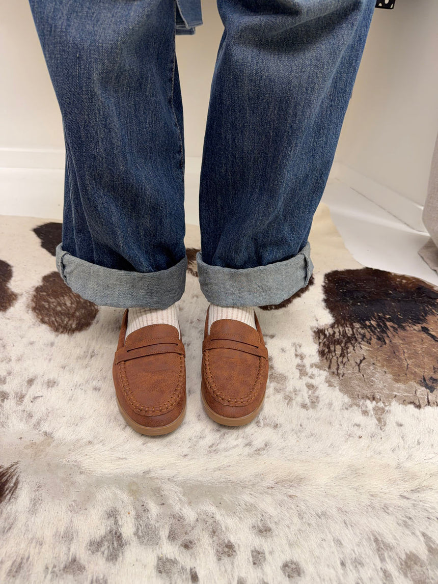 Pilou loafers i ruskind - brun