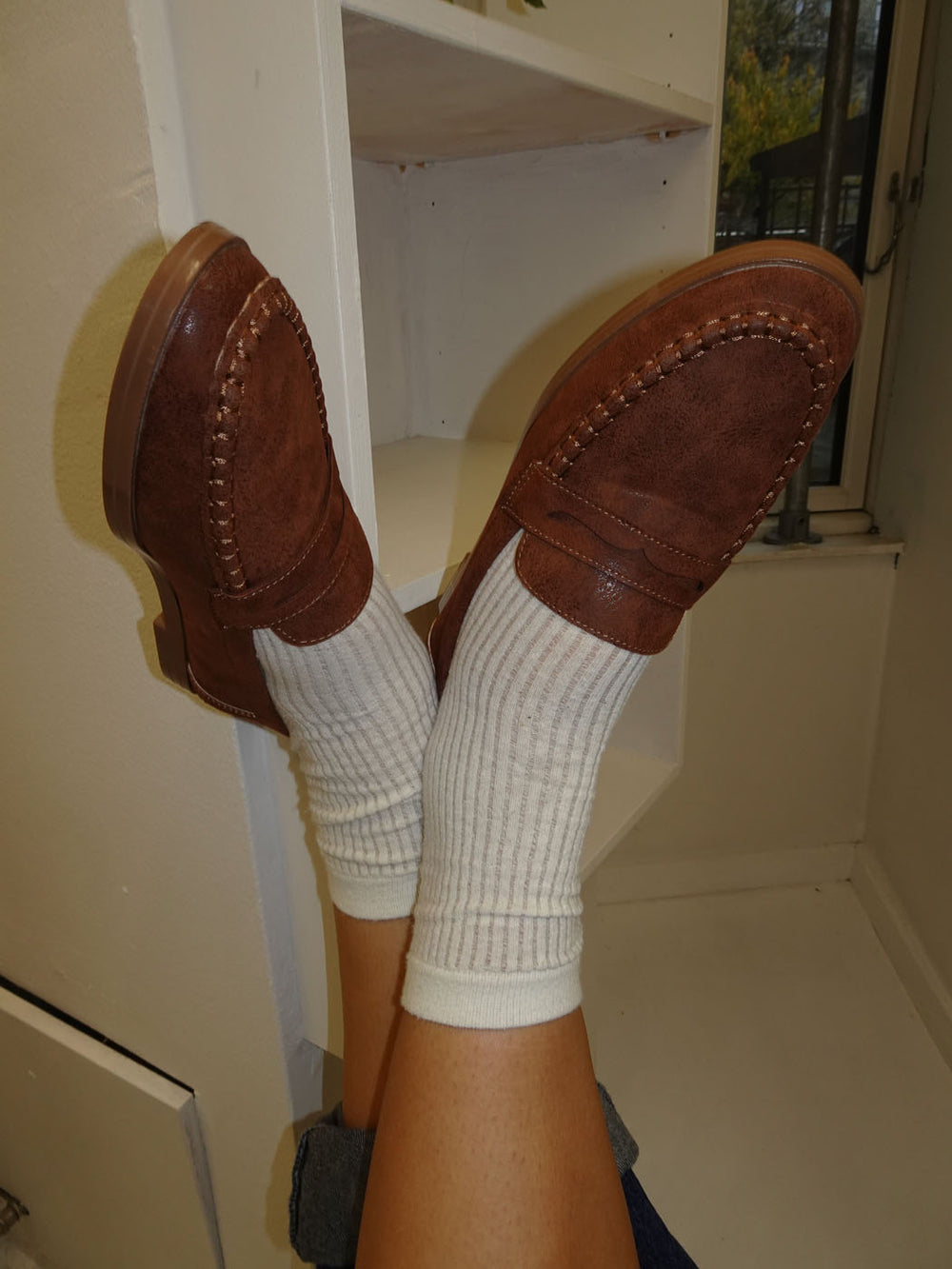 Pilou loafers i ruskind - brun