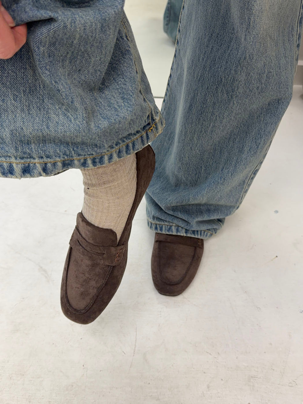 Watson loafers i ruskind - Mørkebrun
